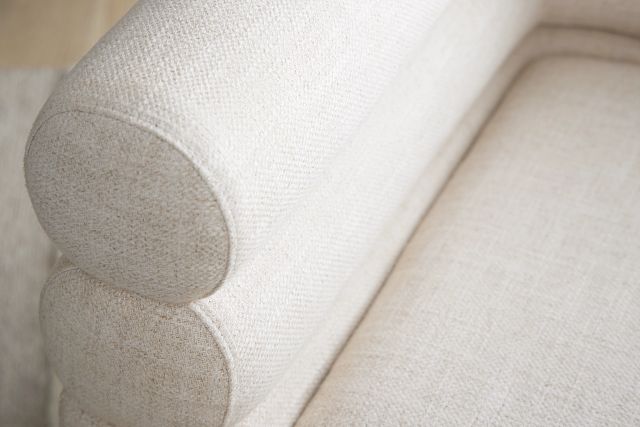 Celine Light Beige Fabric Swivel Accent Chair