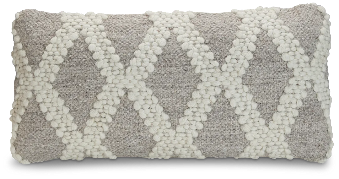 Neela Gray Lumbar Accent Pillow