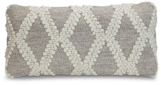 Neela Gray Lumbar Accent Pillow