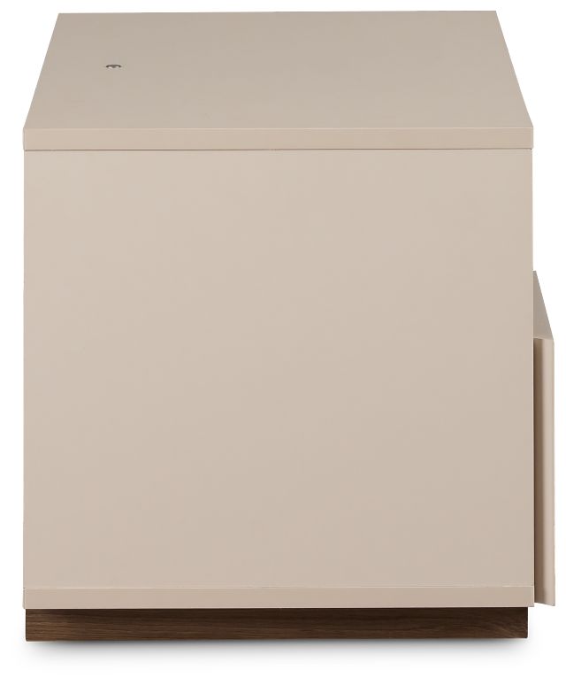 Brasilia Light Beige 1-drawer Nightstand