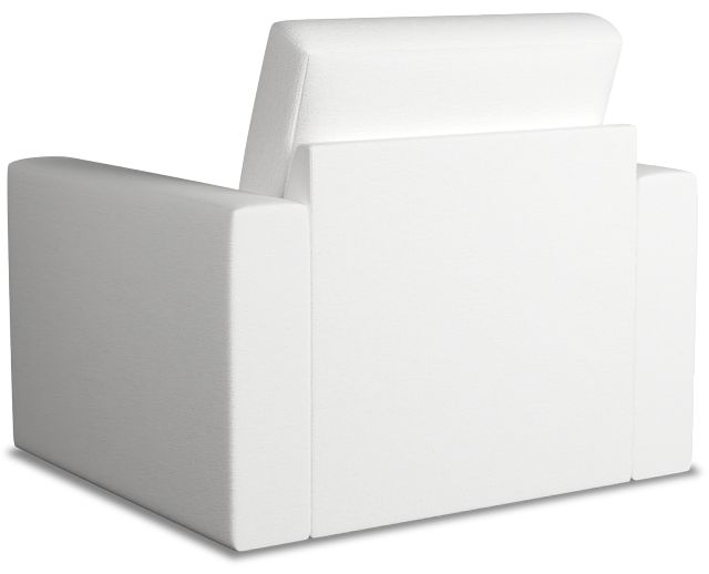 Citymod White Fabric Swivel Chair