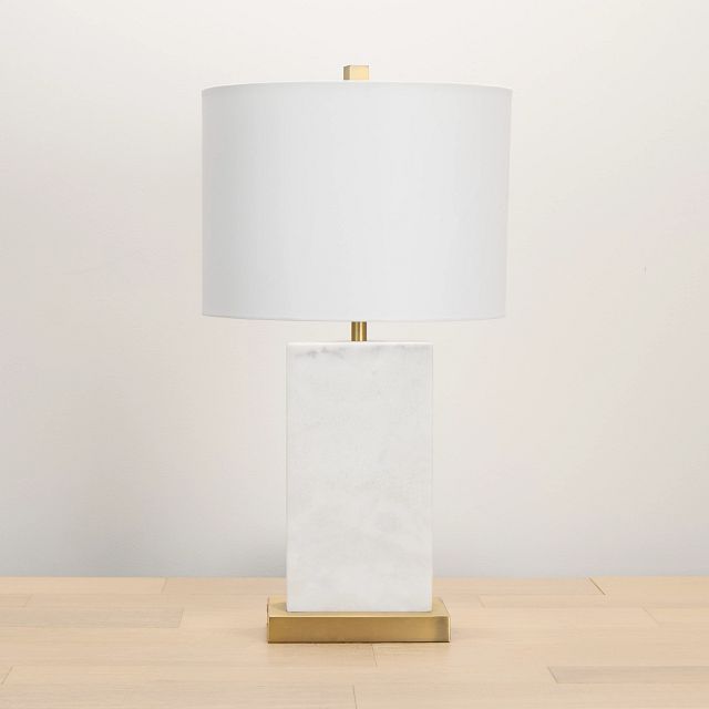 Esme Linen Marble Table Lamp