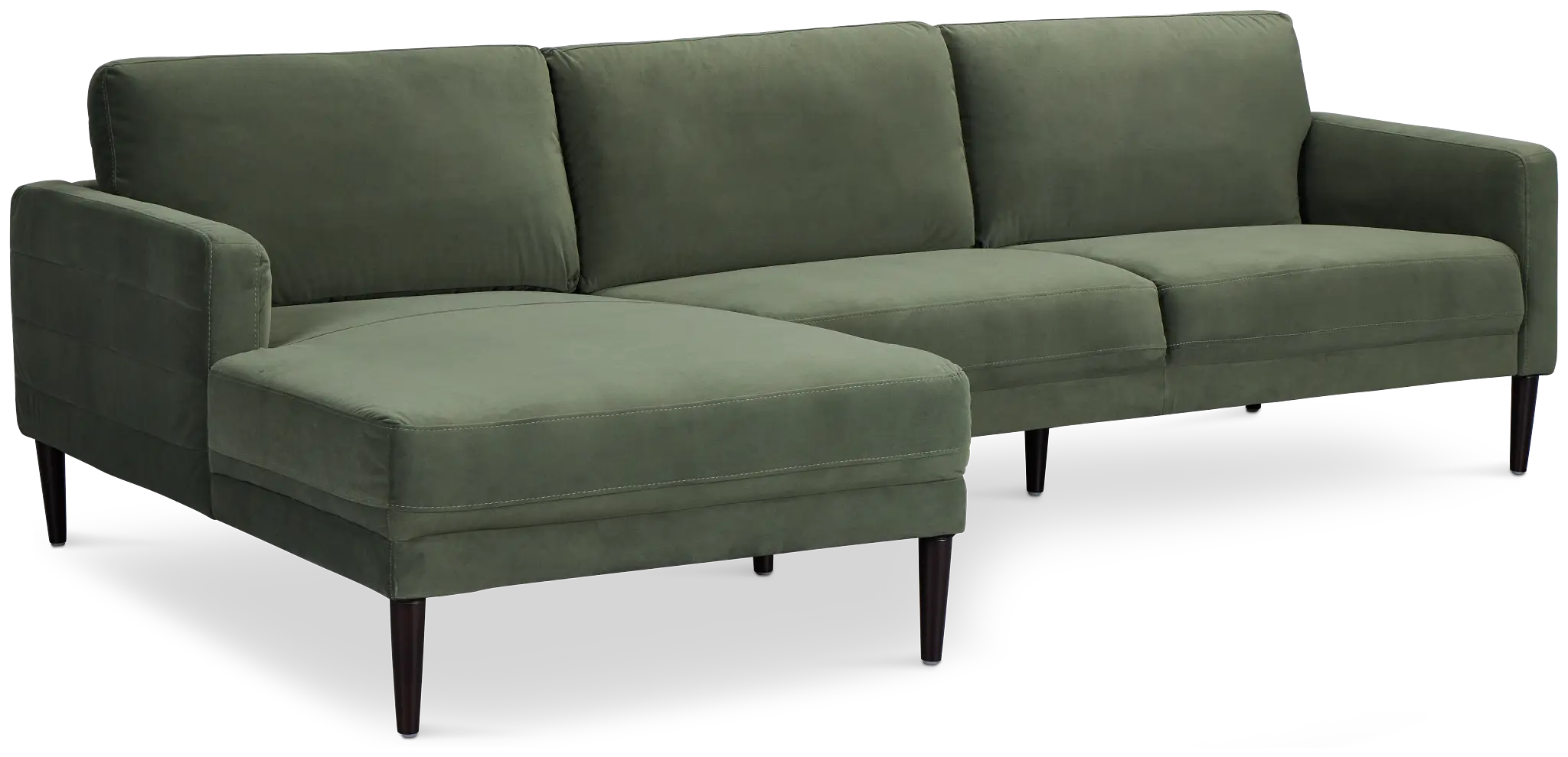 Nala Green Velvet Left Chaise Sectional Nala Green Velvet Left Chaise Sectional
