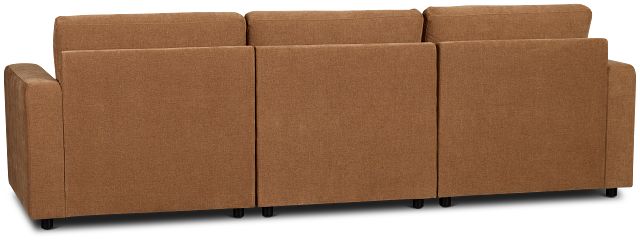 Addie Brown Fabric 3-piece Modular Storage Sofa