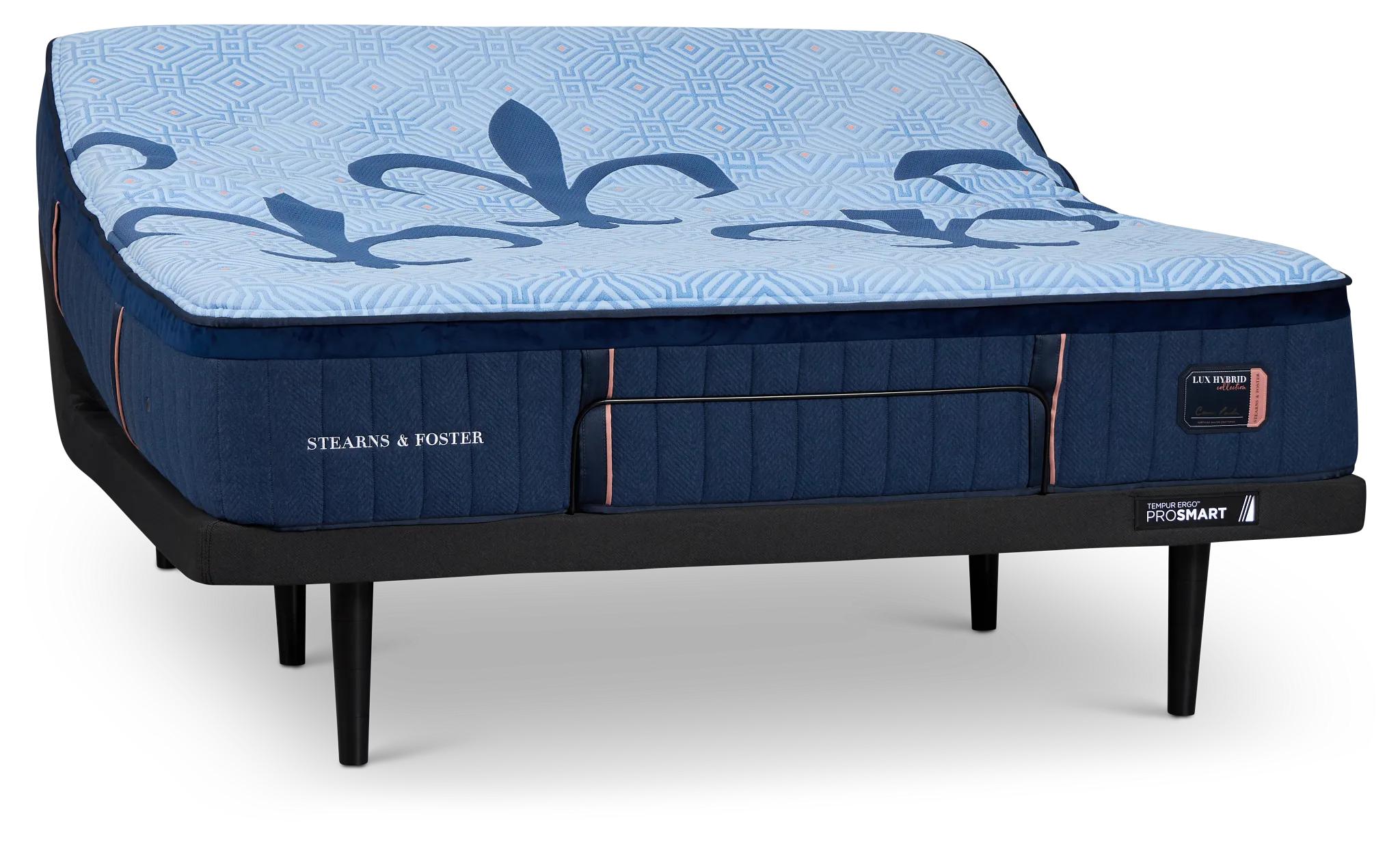 Stearns & Foster Lux Estate Elite Soft Hybrid 14" Soft Ergo Prosmart Adjustable Mattress Set