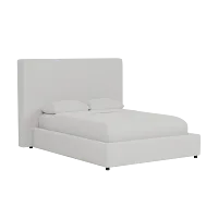 Grayton Delray Pewter 54" Upholstered Platform Bed