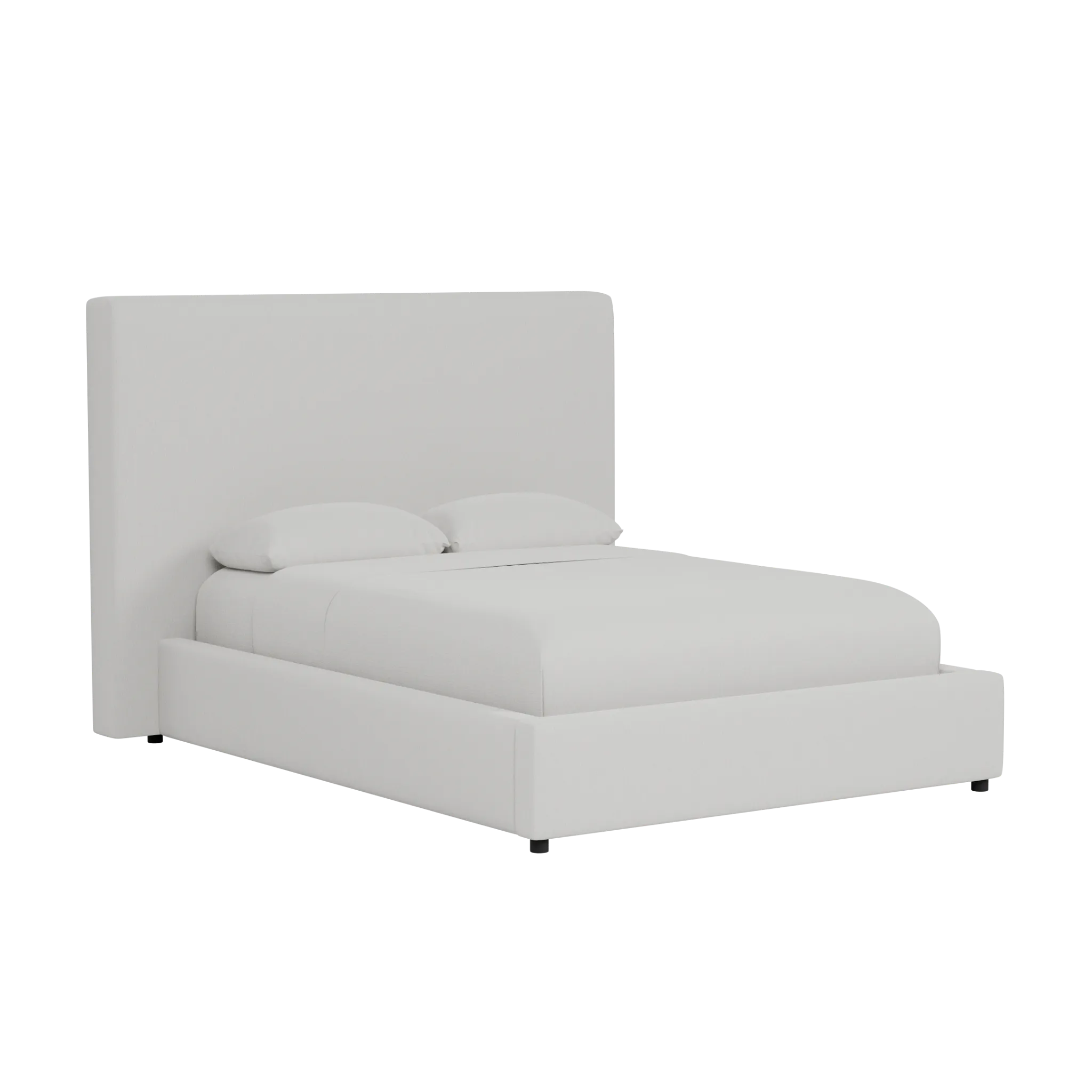 Grayton Delray Pewter 54" Upholstered Platform Bed