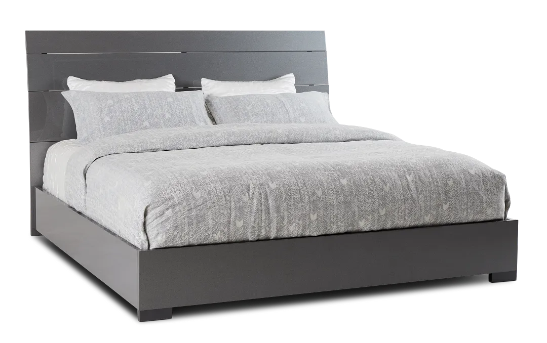 Oslo Gray Platform Bed