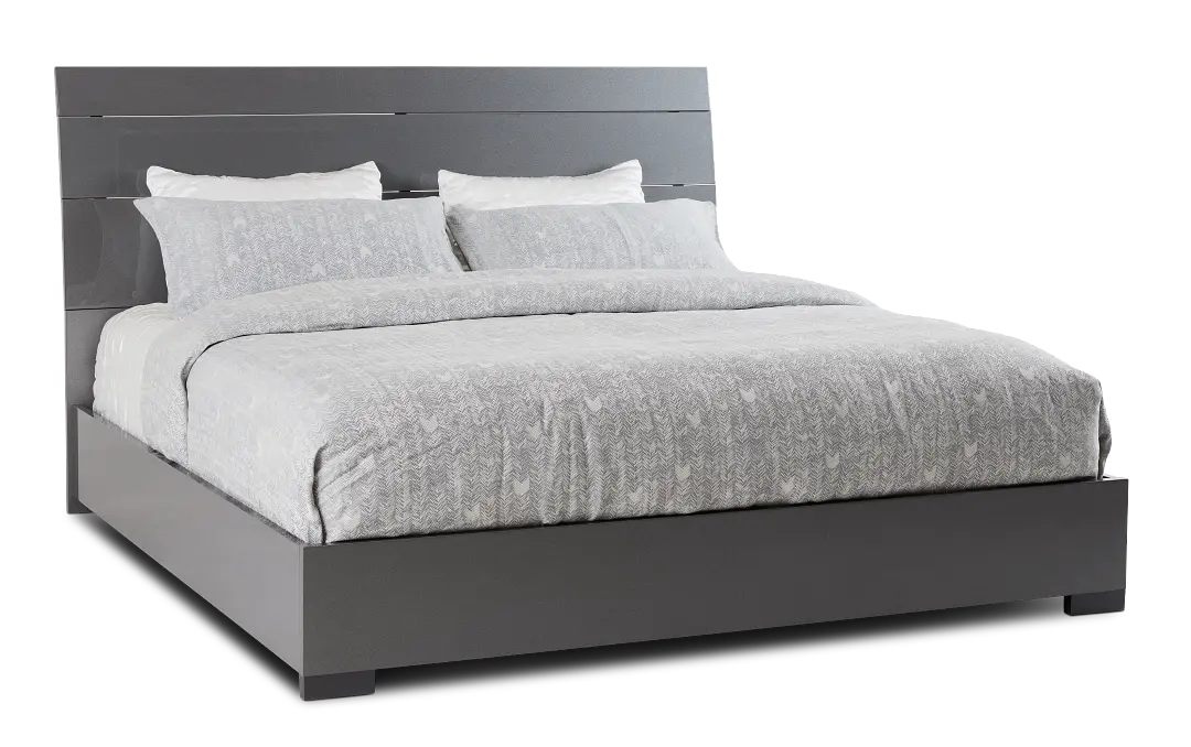 Oslo Gray Platform Bed Oslo Gray Platform Bed