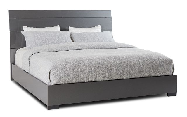 Oslo Gray Platform Bed