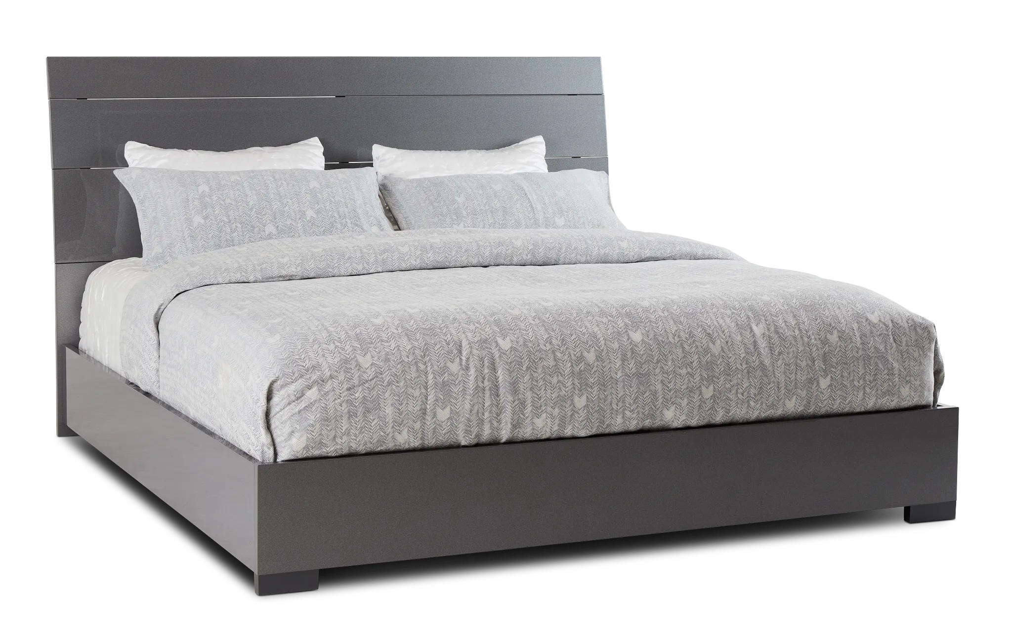 Oslo Gray Platform Bed