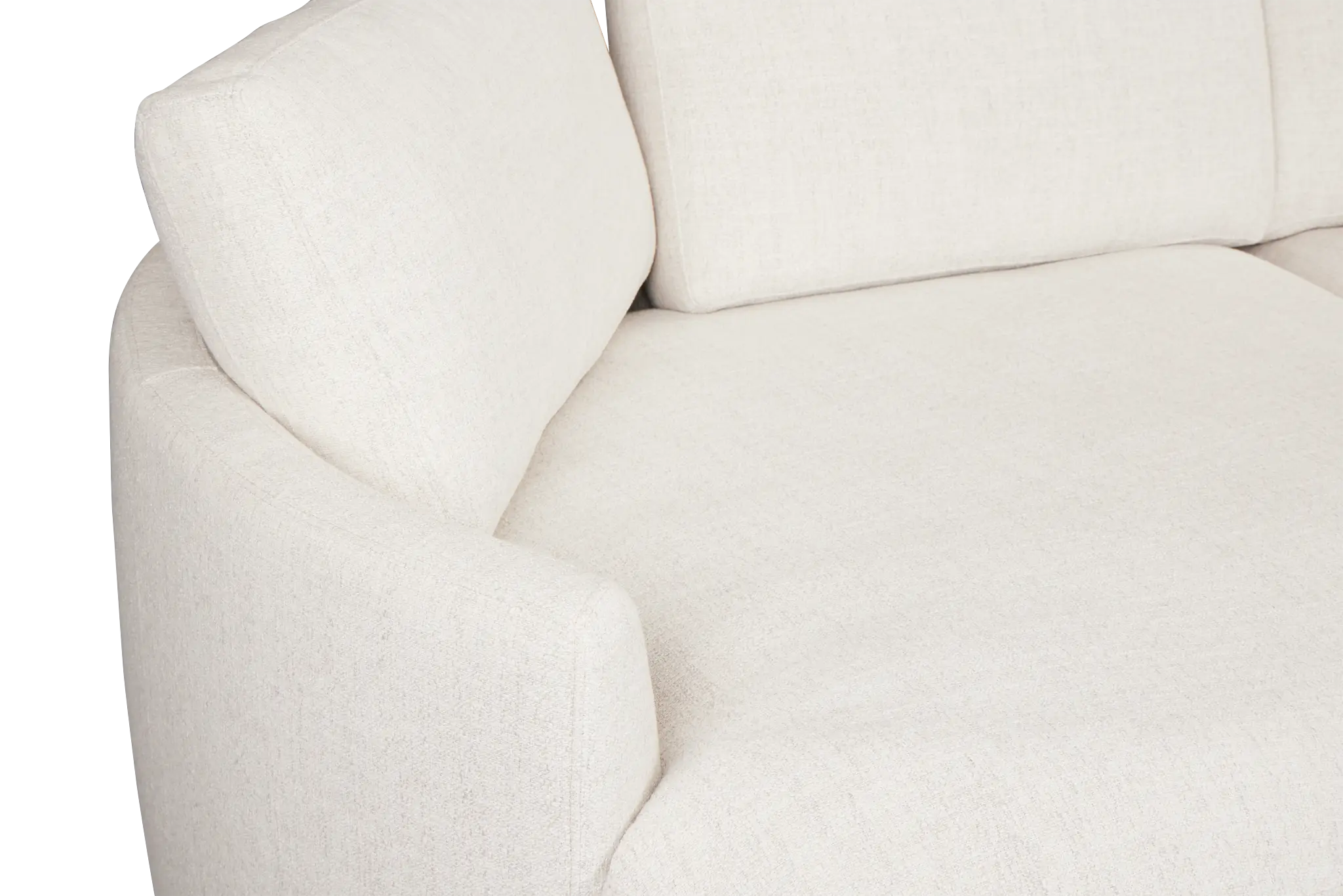 Maeve Light Beige Fabric Medium Left Facing Cuddler Sectional Maeve Light Beige Fabric Medium Left Facing Cuddler Sectional
