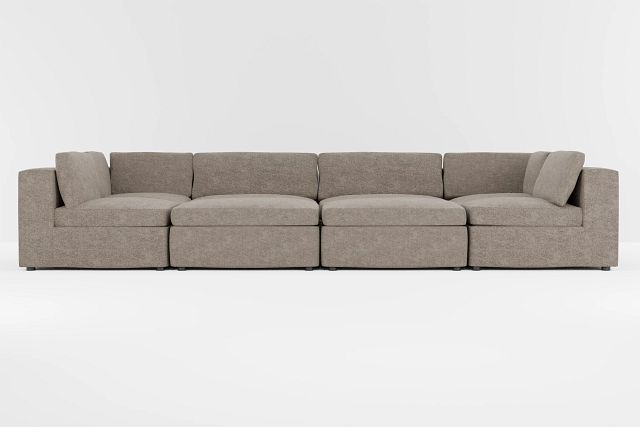Destin Elite Brown Fabric 8-piece Pit Sectional