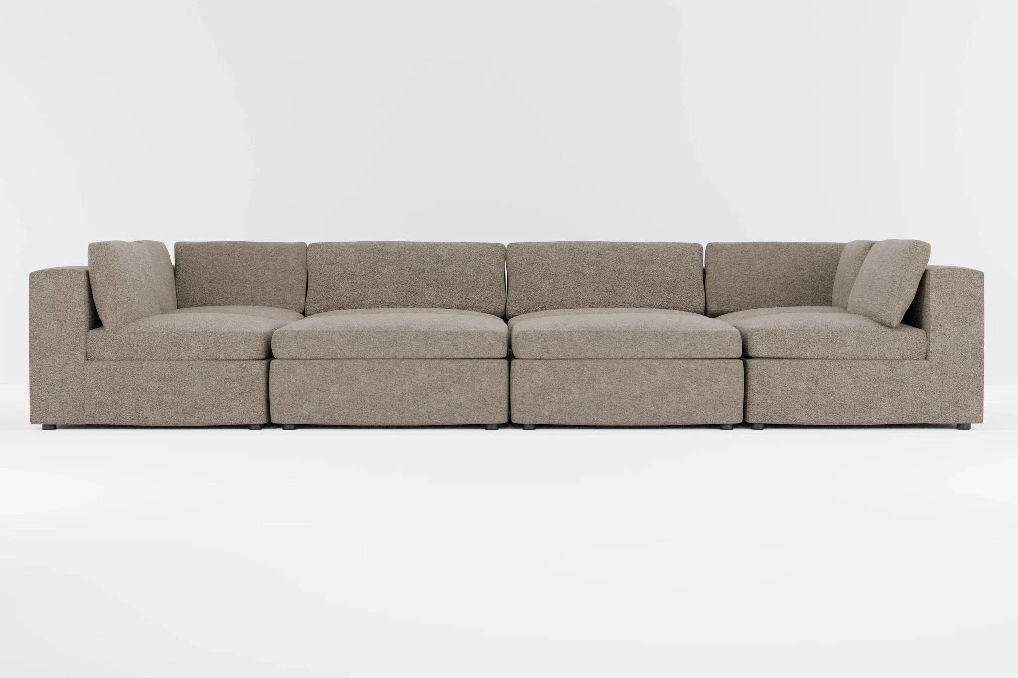 Destin Elite Brown Fabric 8-piece Pit Sectional