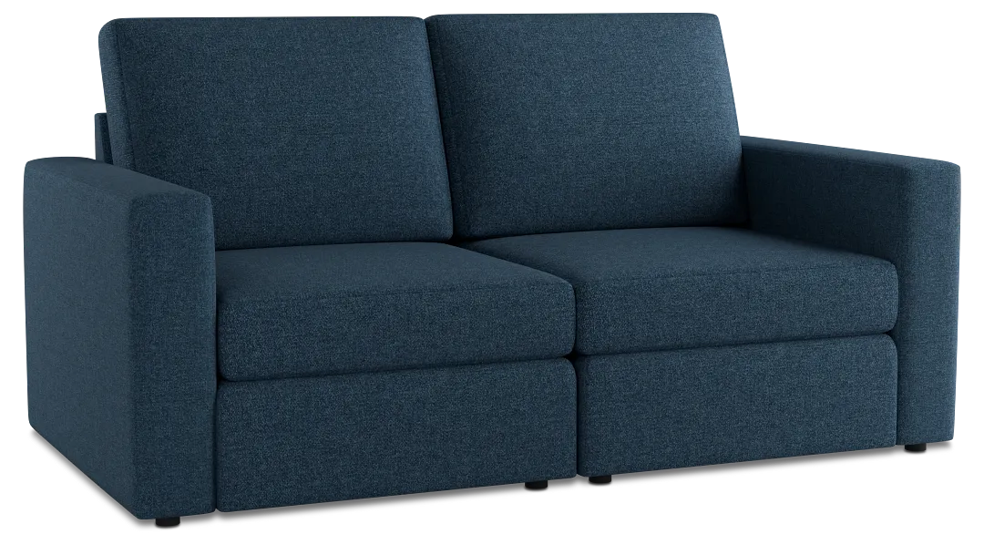 Citymod Blue Fabric 2-piece Modular Sofa