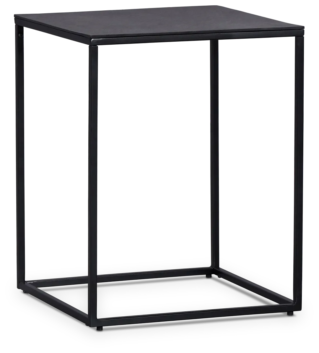 Doren Black Square End Table