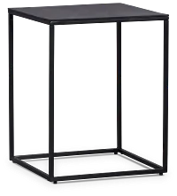 Doren Black Square End Table