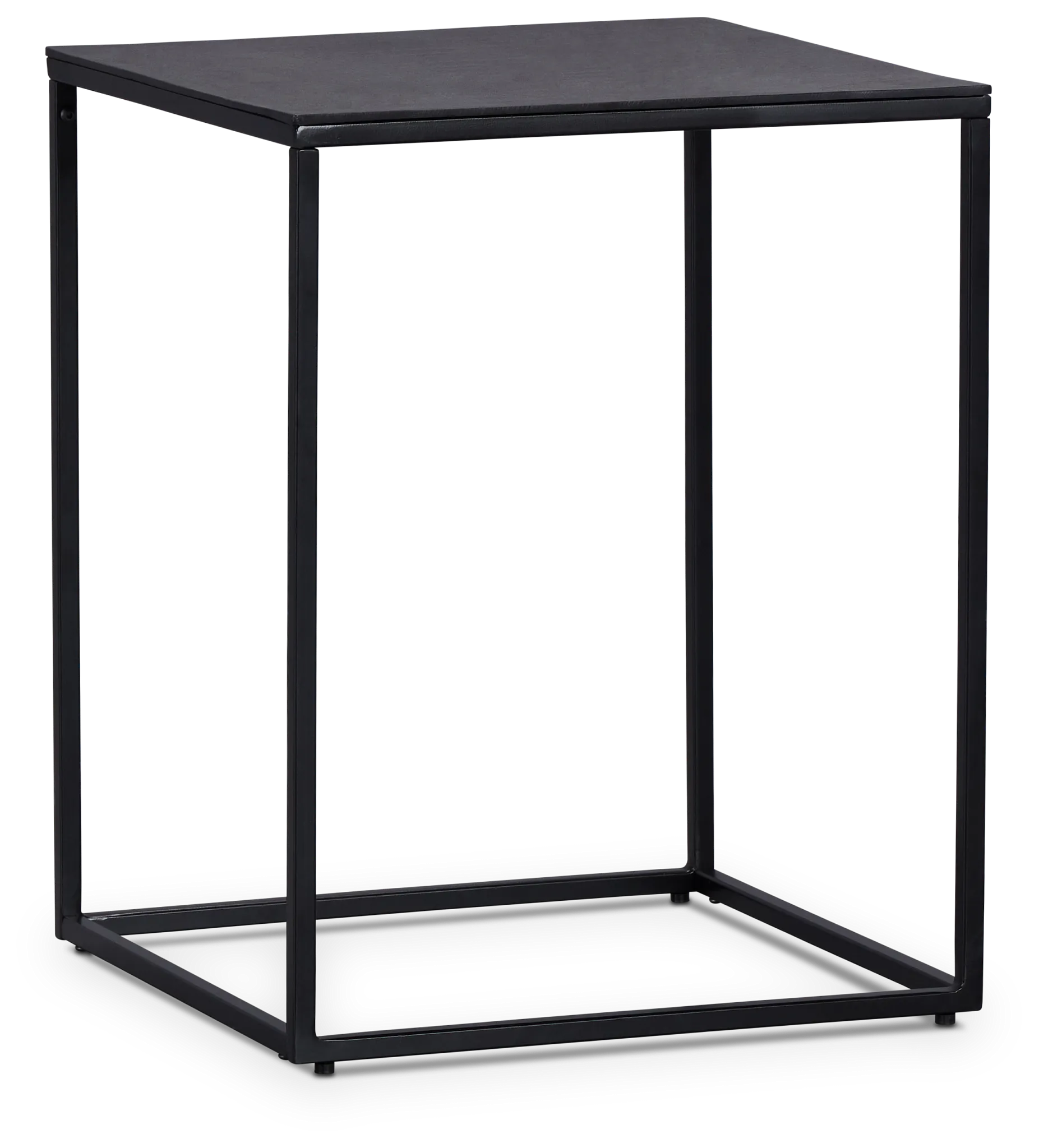 Doren Black Square End Table