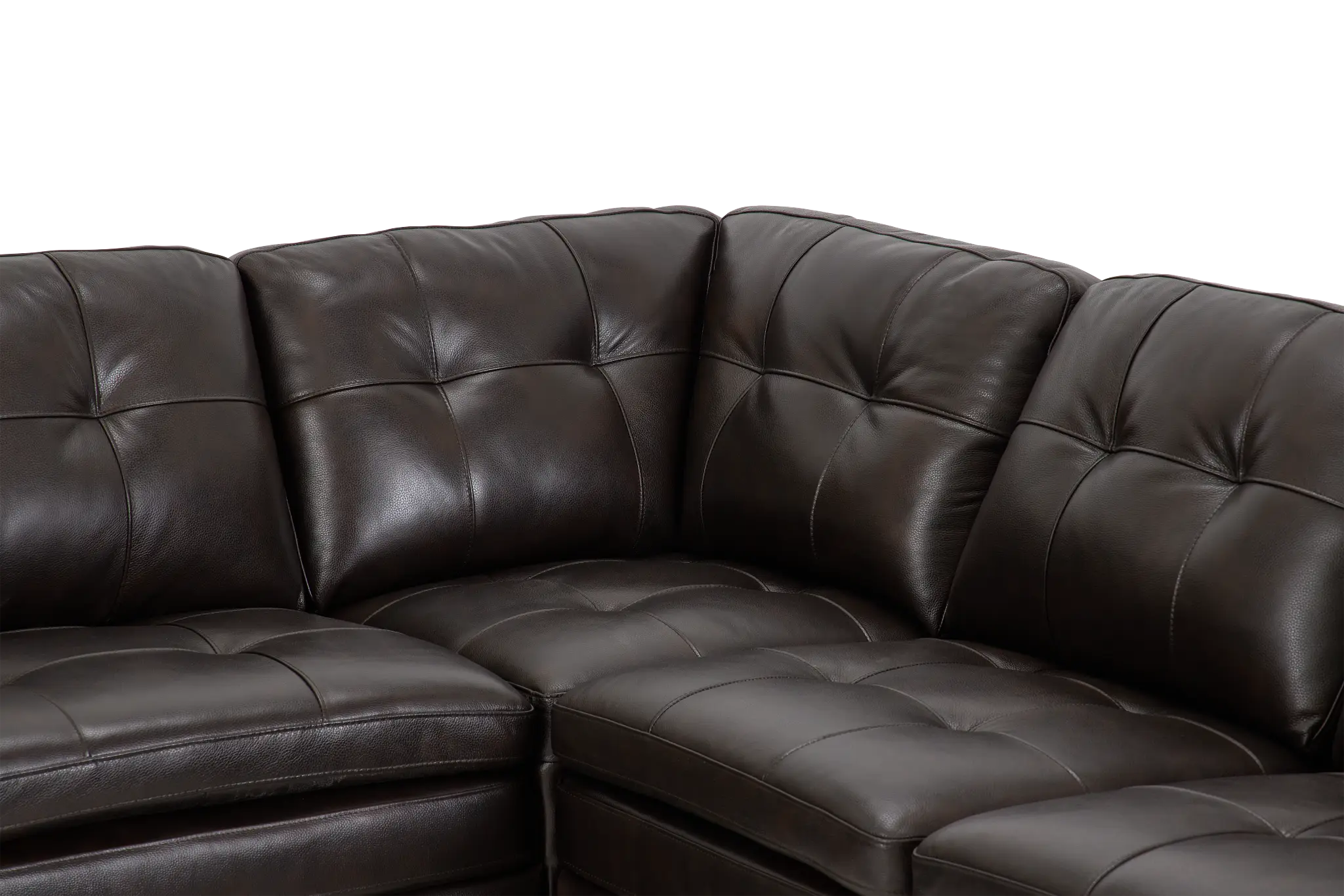 Braden Dark Brown Leather Medium Two-arm Sectional Braden Dark Brown Leather Medium Two-arm Sectional