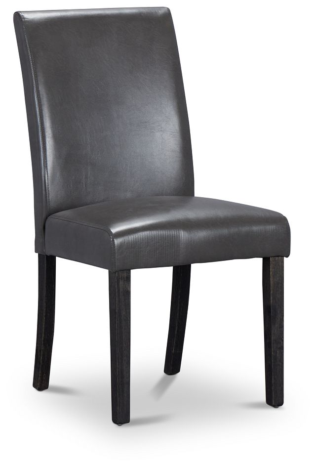 Dublin Dark Gray Polyuretha Upholstered Side Chair