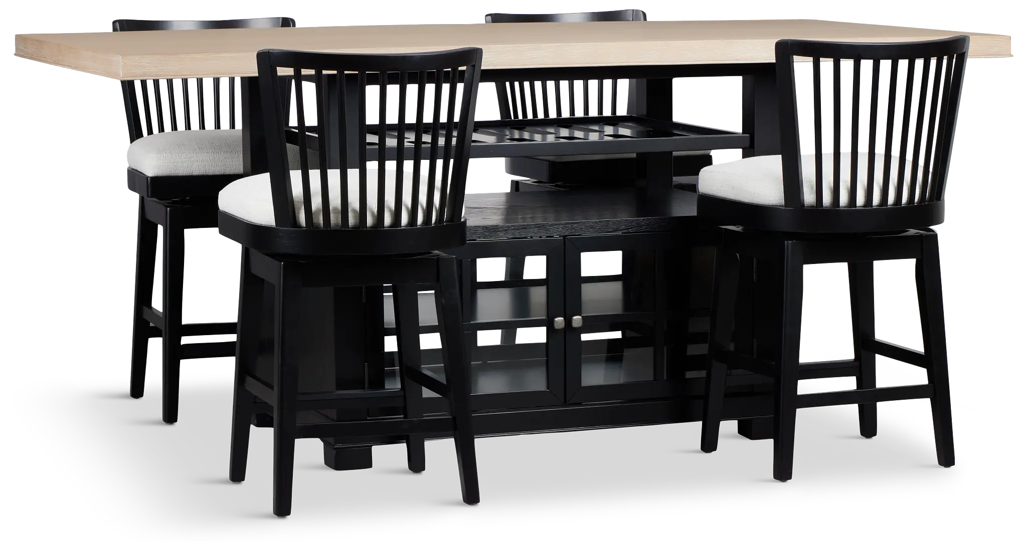 Southlake Two-tone High Table & 4 Barstools Southlake Two-tone High Table & 4 Barstools