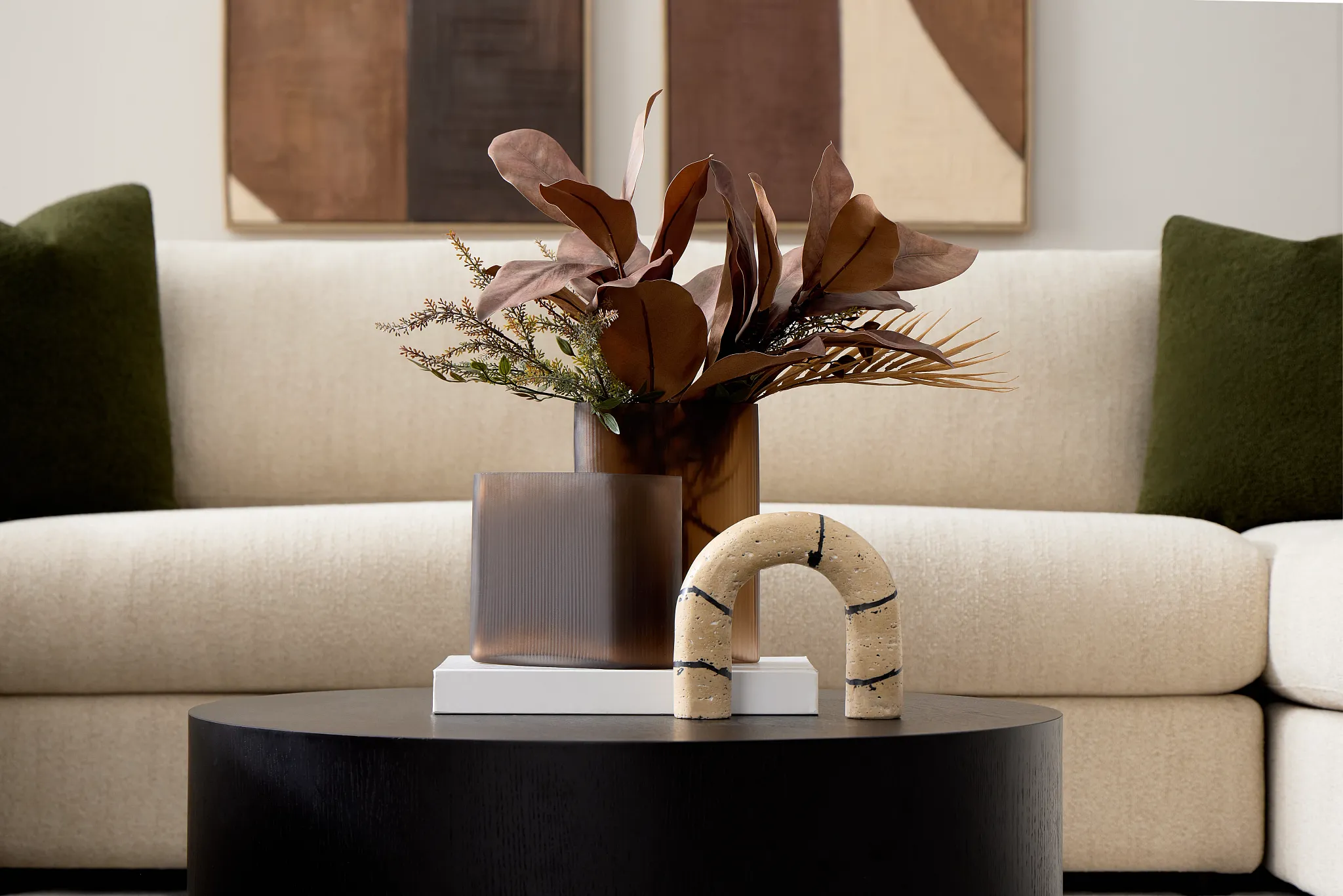 Juna Short Brown Vase