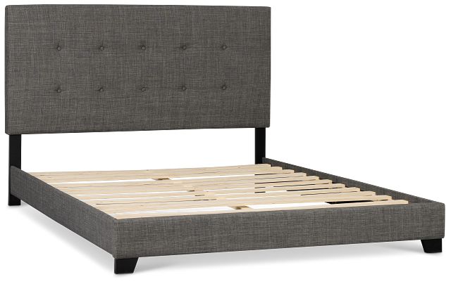 Flagler Gray Uph Panel Bed