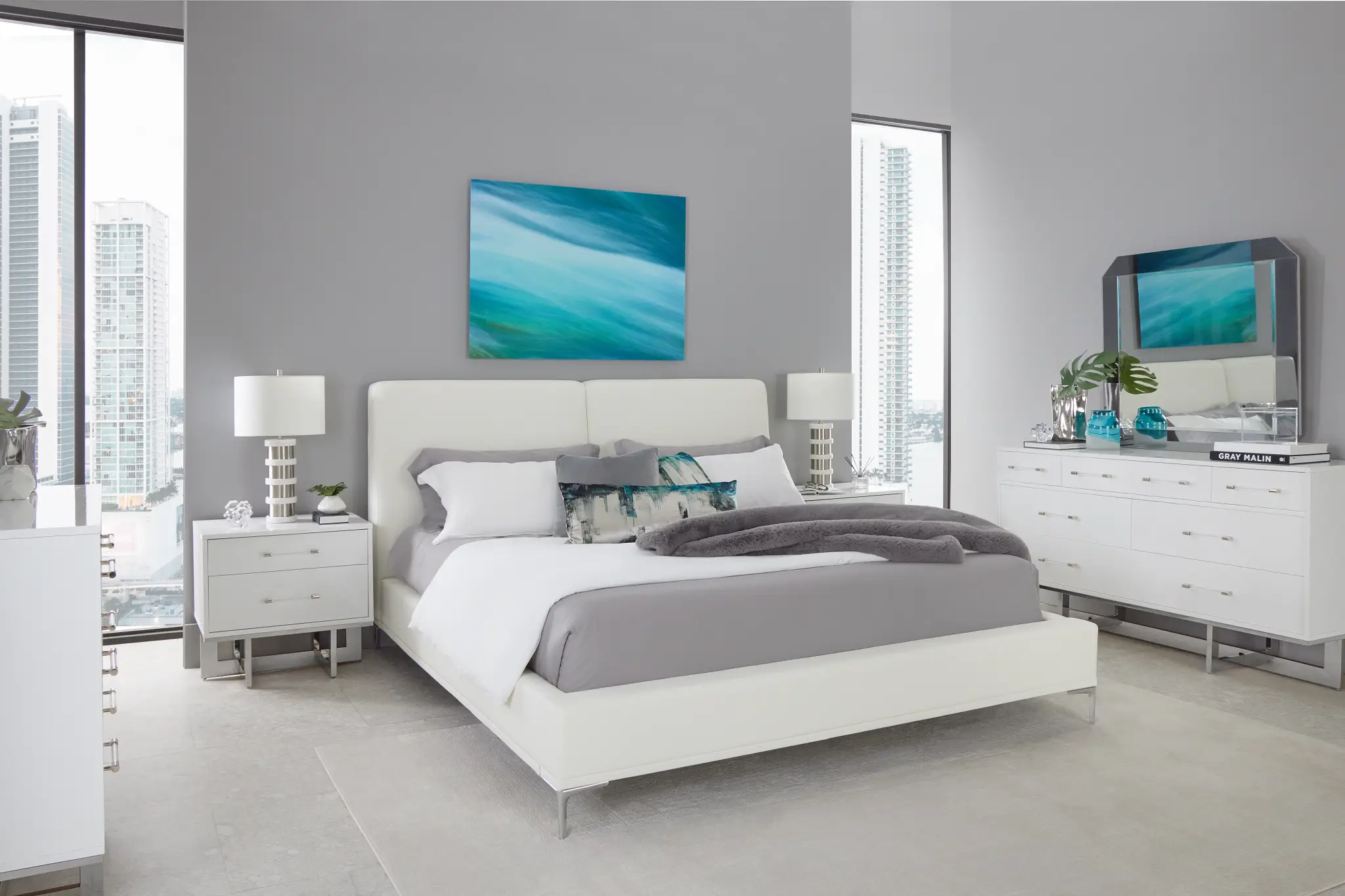 Emit White Micro Panel Bed Emit White Micro Panel Bed