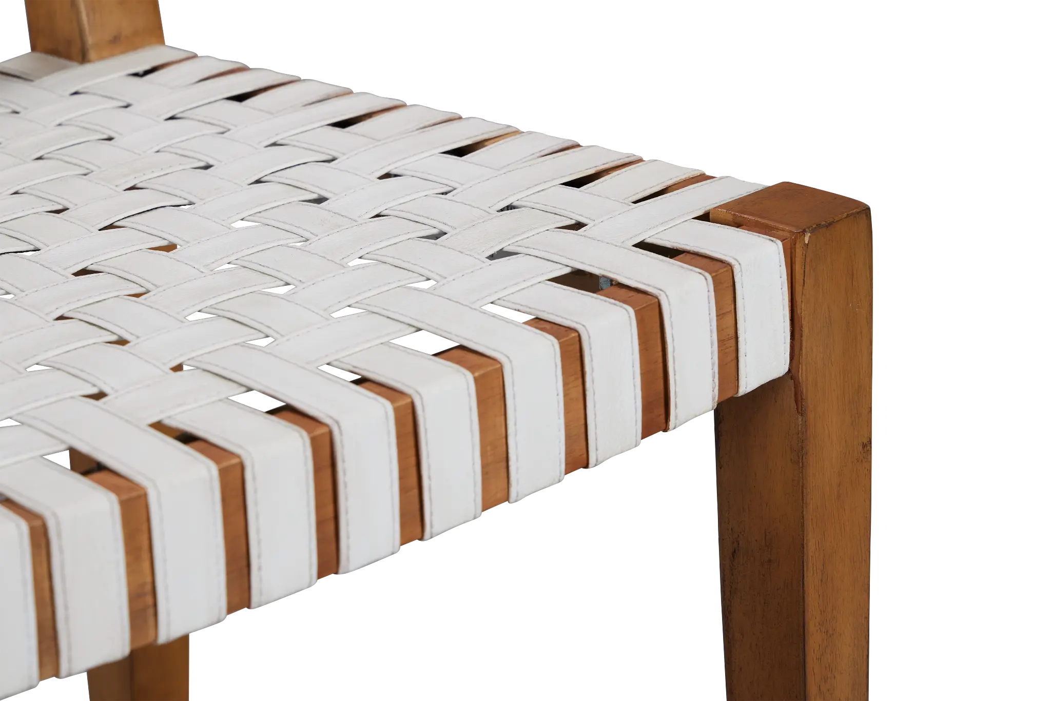 Avila White Faux Lthr 24" Woven Barstool Avila White Faux Lthr 24" Woven Barstool