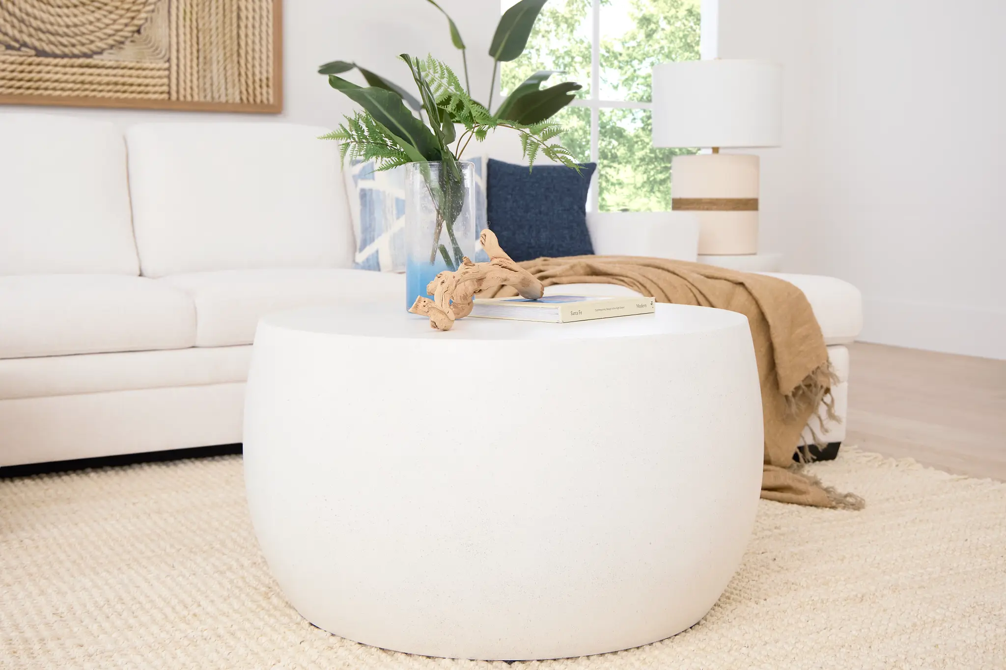 Tai White Round Coffee Table Tai White Round Coffee Table