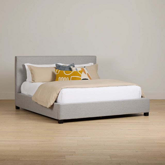 Monica Light Gray Uph Platform Bed