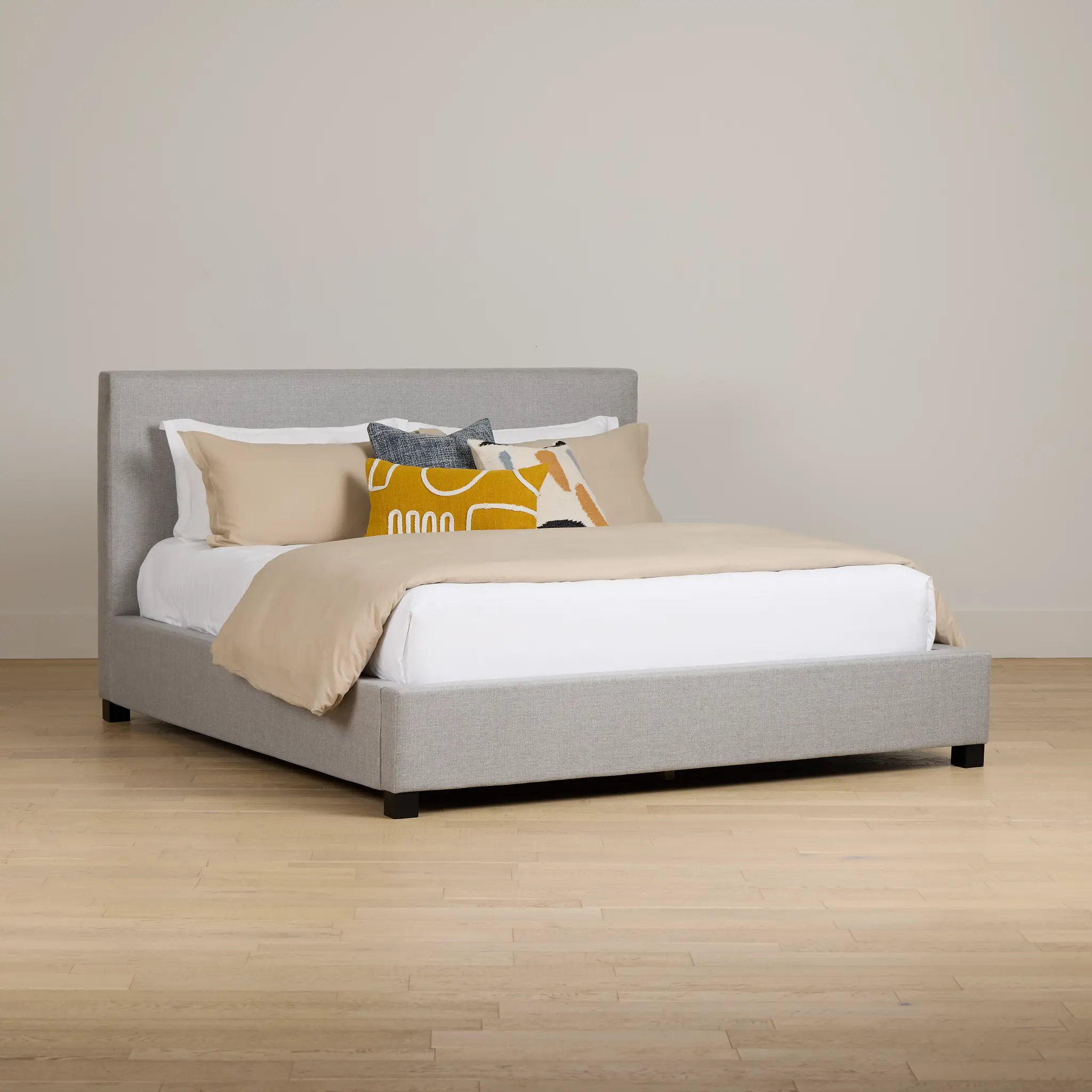 Monica Light Gray Uph Platform Bed Monica Light Gray Uph Platform Bed