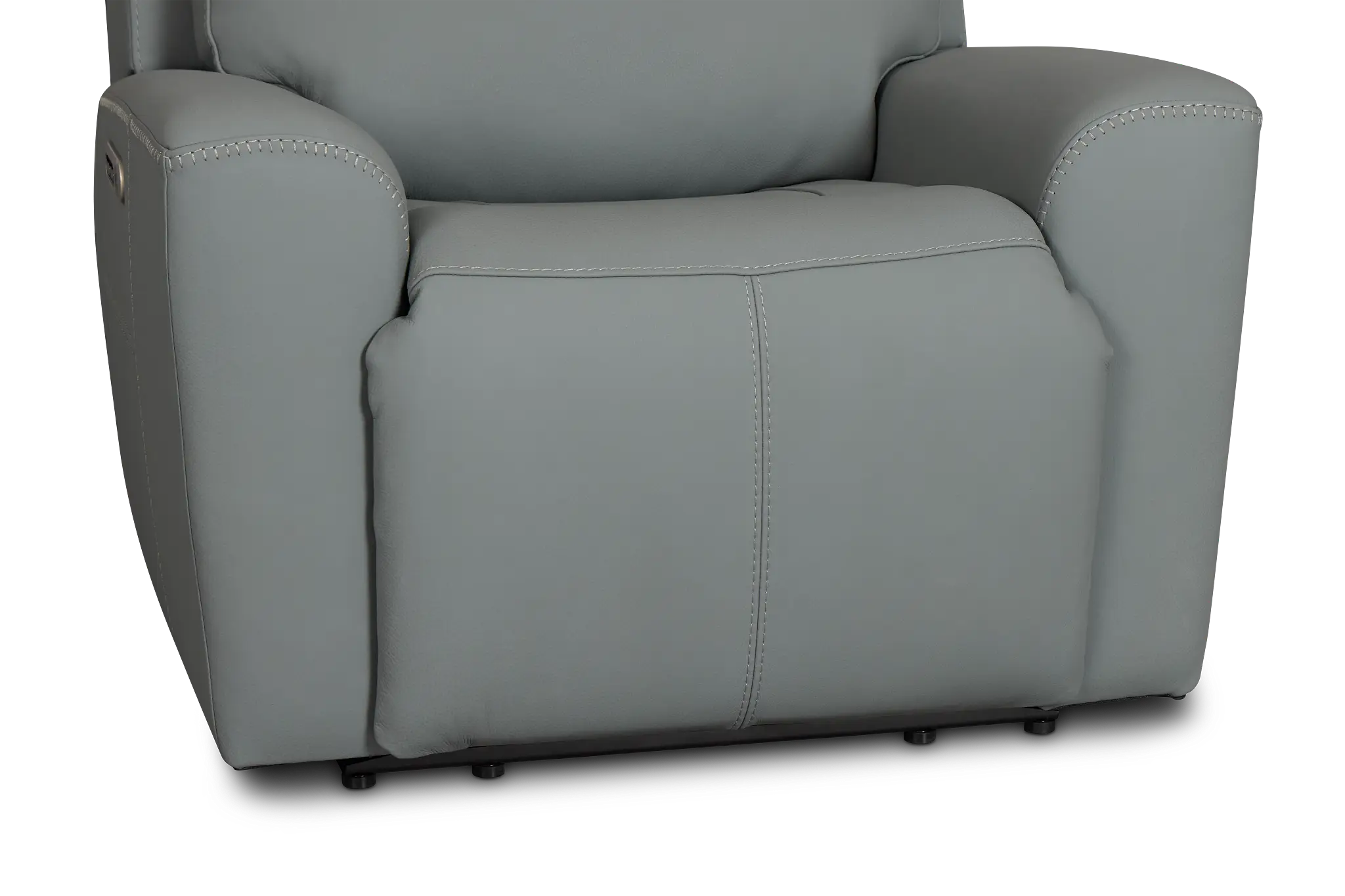 Sterling Blue Lthr/vinyl Power Recliner Sterling Blue Lthr/vinyl Power Recliner