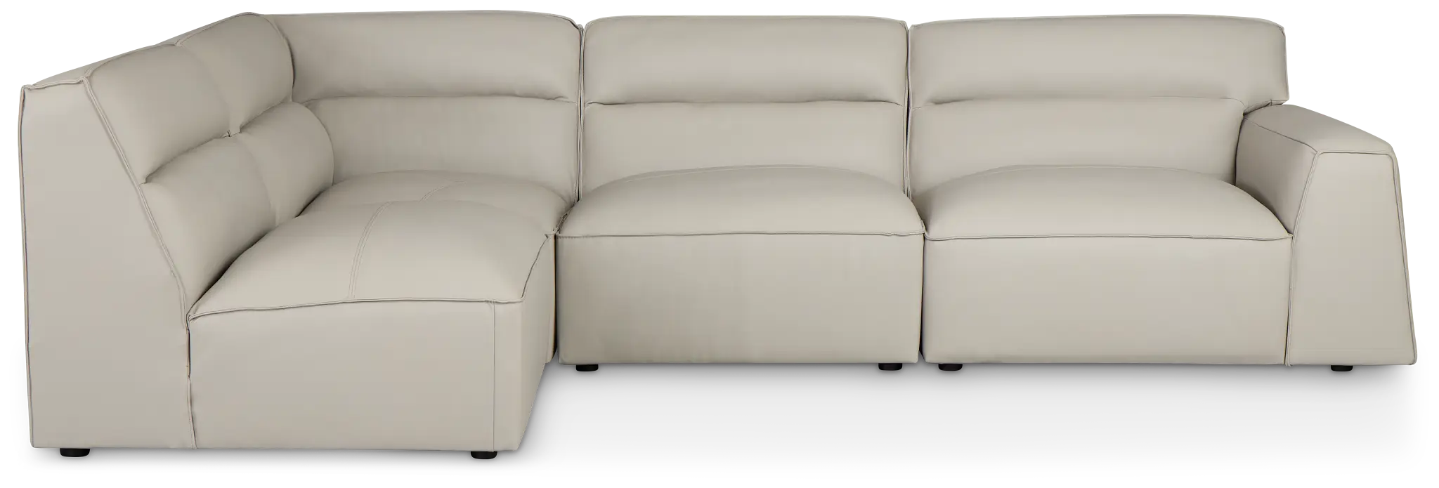 Blanca Gray Leather 4-piece Modular Sectional Blanca Gray Leather 4-piece Modular Sectional