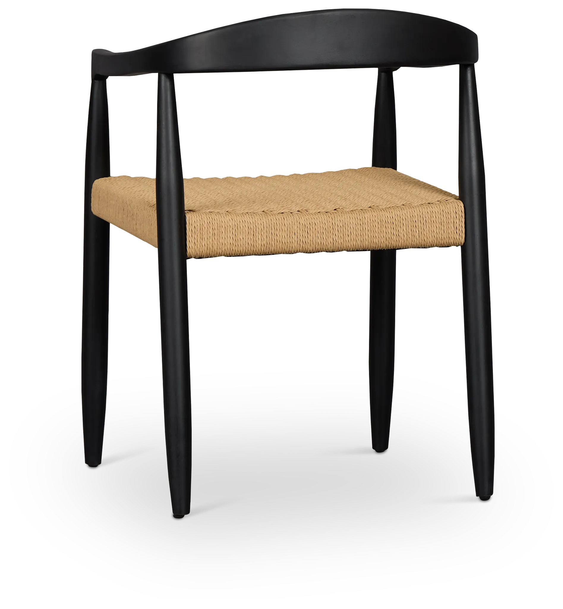 Santorini Black Curved Woven Side Chair