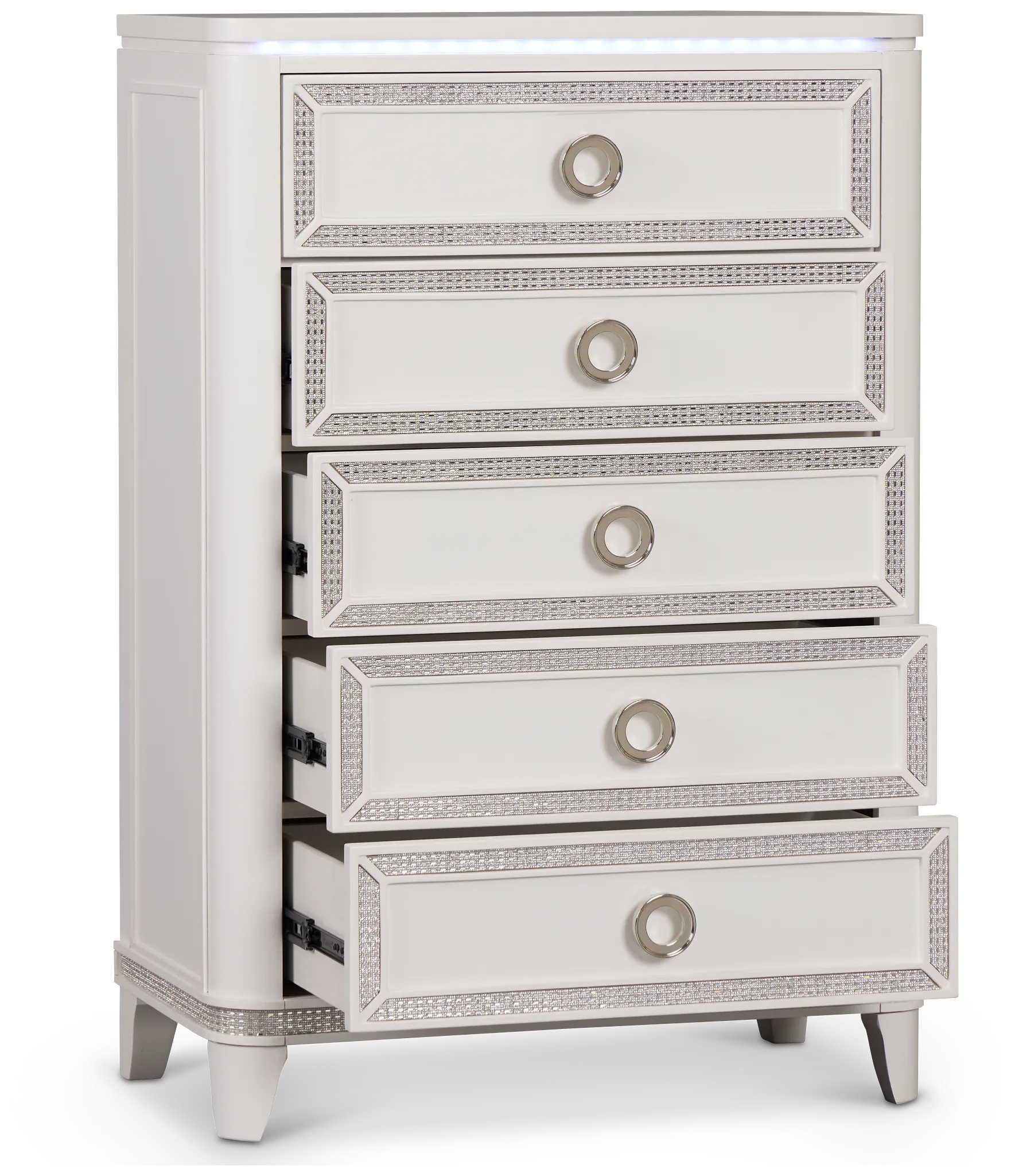 Milan White Youth Drawer Chest