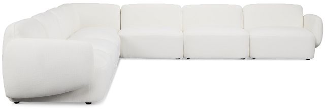 Halsey White Fabric Large Two-arm Sectional