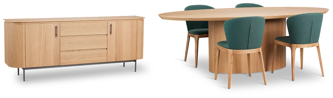 Nomad Light Tone 94" Dining Room Nomad Light Tone 94" Dining Room