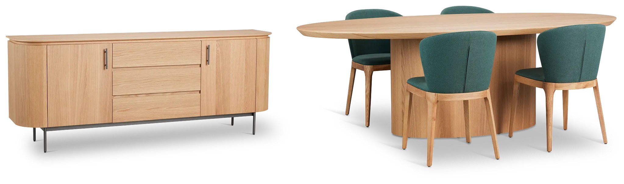 Nomad Light Tone 94" Dining Room