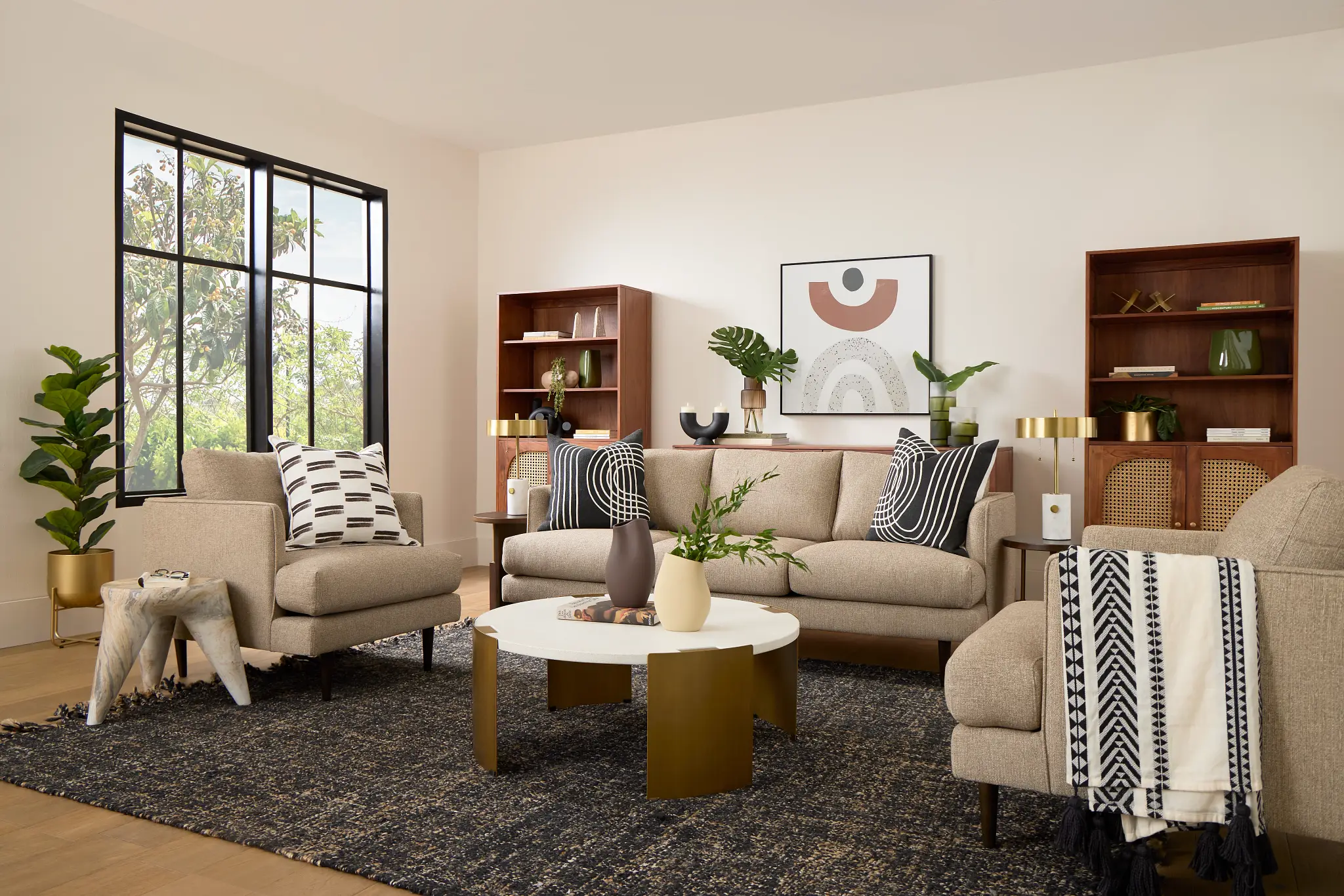 Easton Brown Fabric Sofa Easton Brown Fabric Sofa