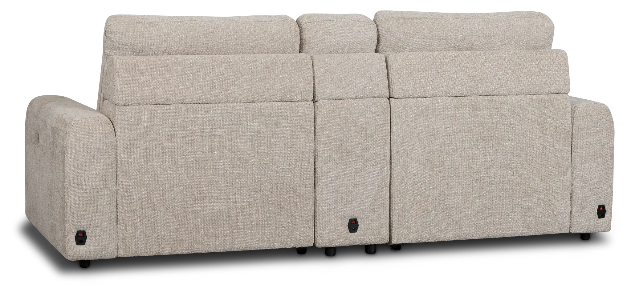 Hendrix Light Taupe Fabric Power Extension Chaise Console Loveseat Hendrix Light Taupe Fabric Power Extension Chaise Console Loveseat