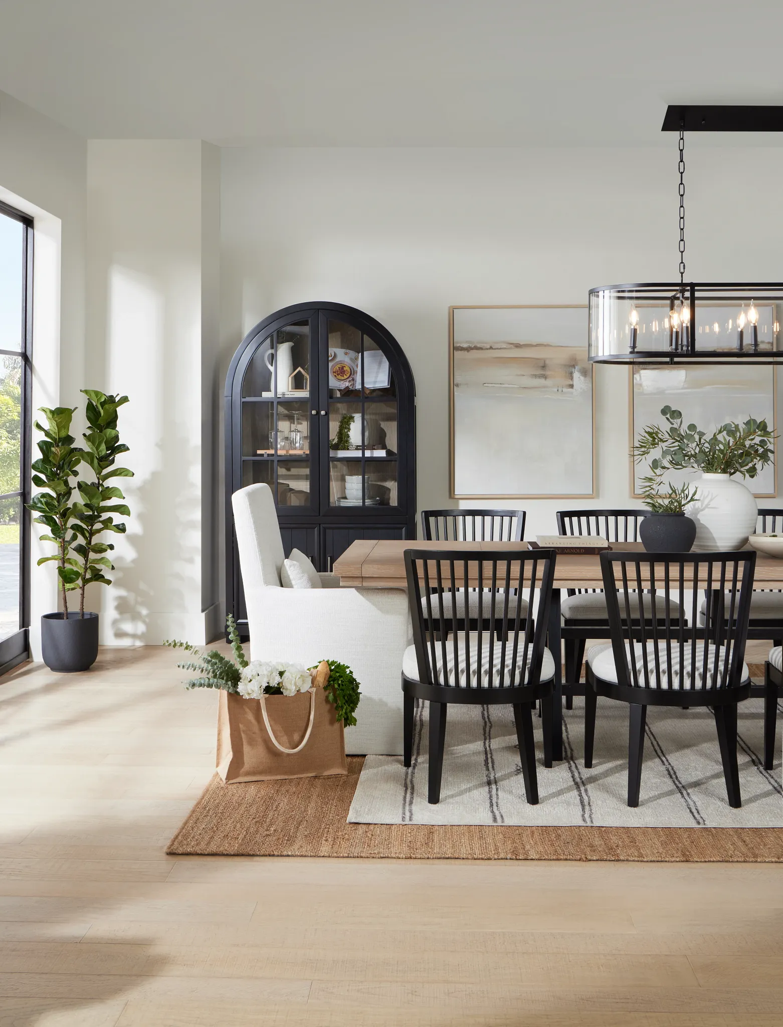 Southlake Two-tone Rectangular Table With 4 Side Chairs & Bench