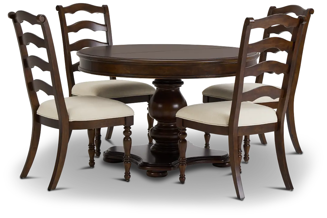 Savannah Dark Tone Round Table & 4 Chairs Savannah Dark Tone Round Table & 4 Chairs