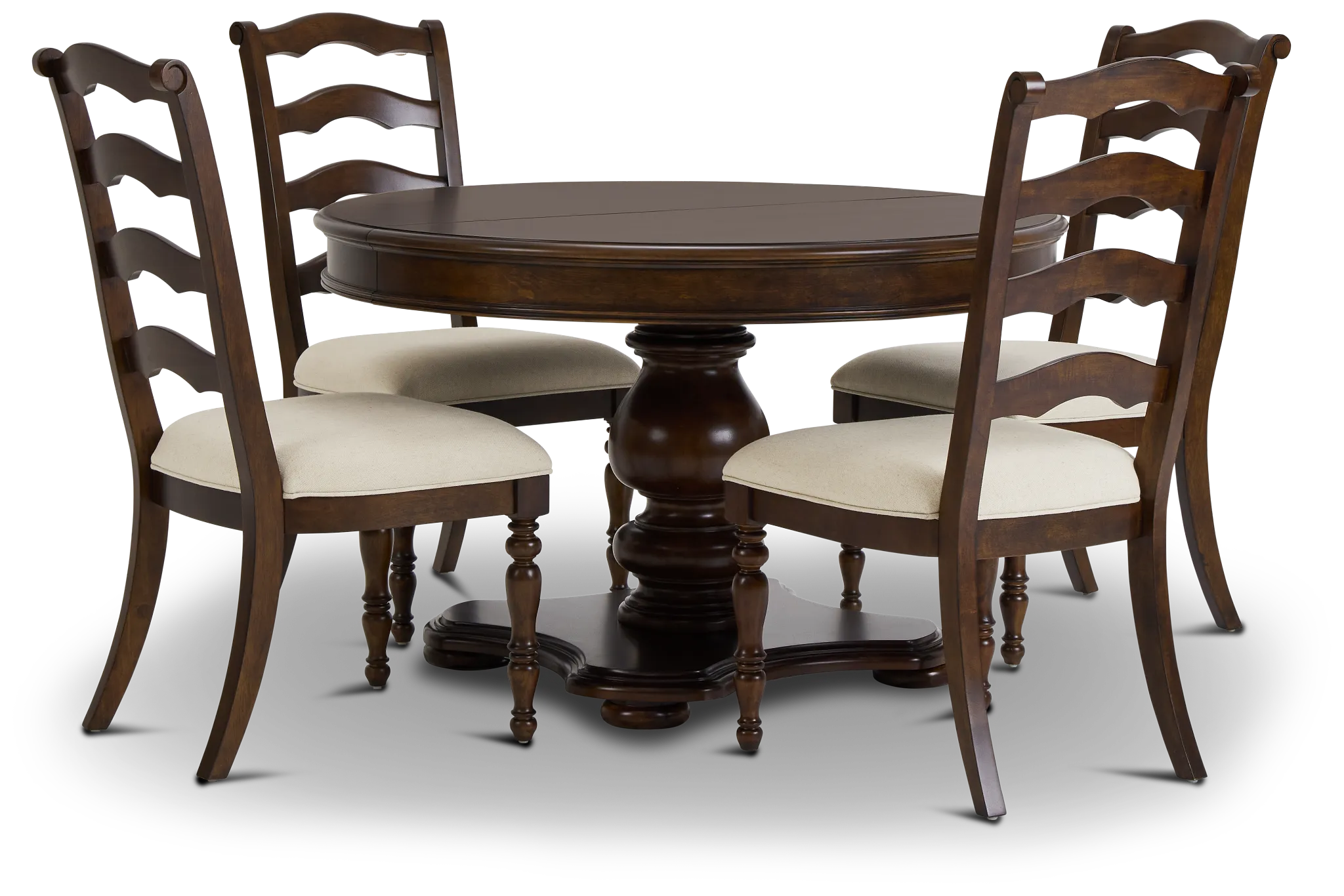 Savannah Dark Tone Round Table & 4 Chairs