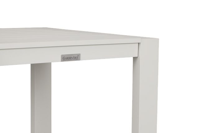 Linear2 White Aluminum End Table