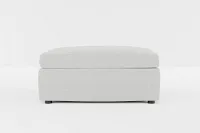 Destin Delray Pewter Fabric Cocktail Ottoman