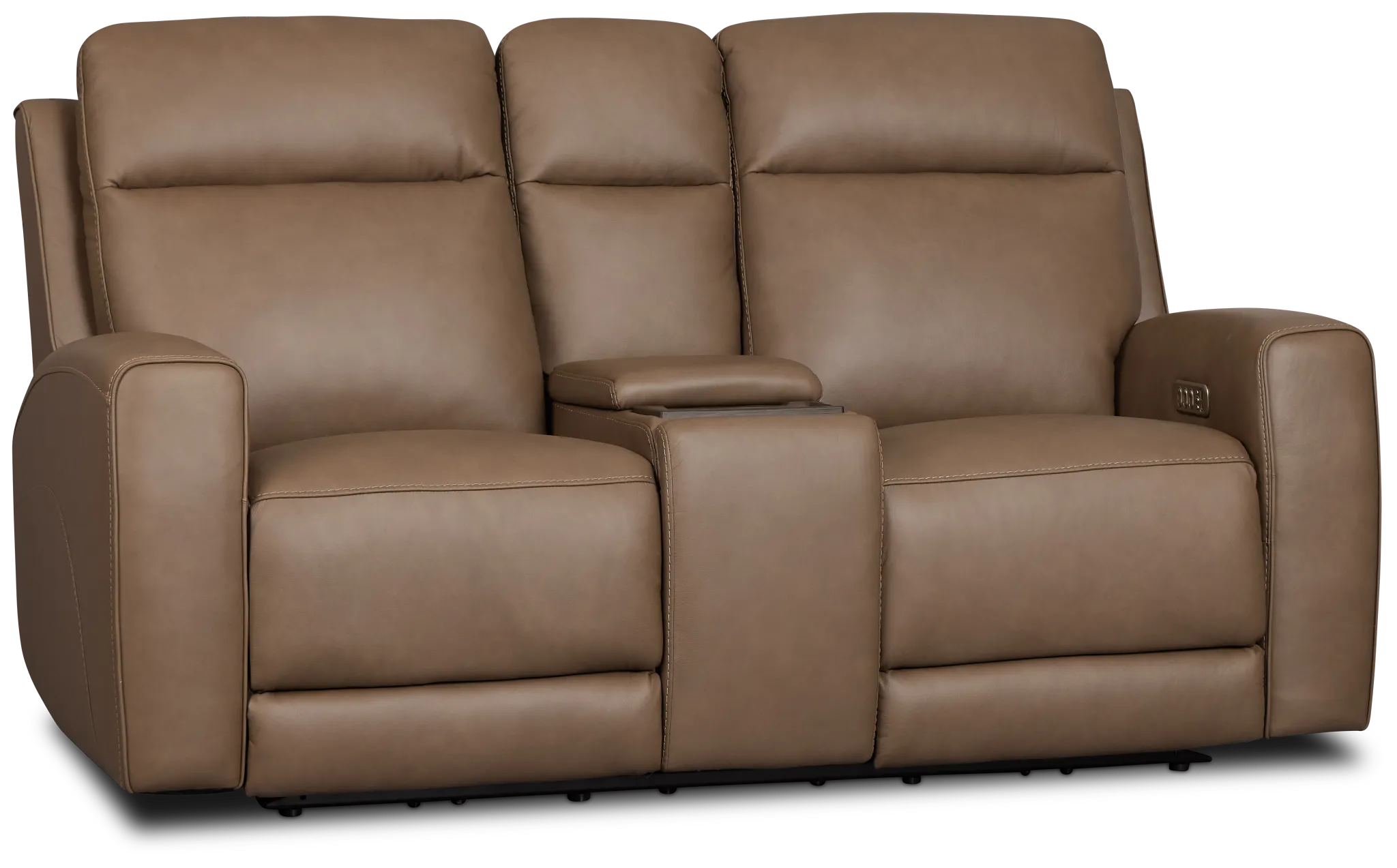 Flexsteel Belmont Dark Brown Lthr/vinyl Power Reclining Loveseat