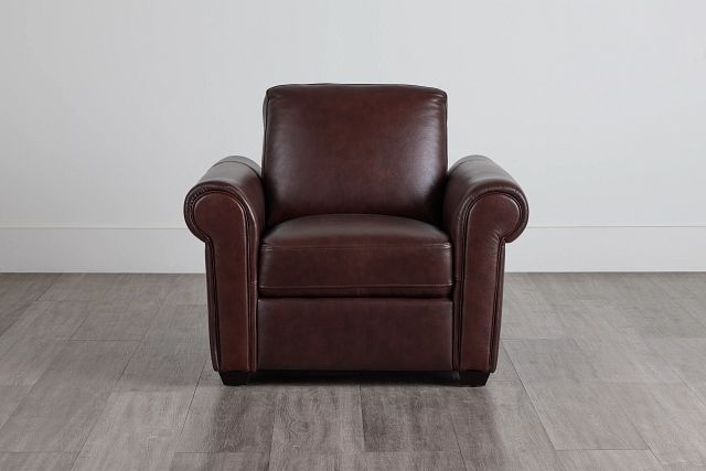 Lincoln Medium Brown Lthr/vinyl Chair