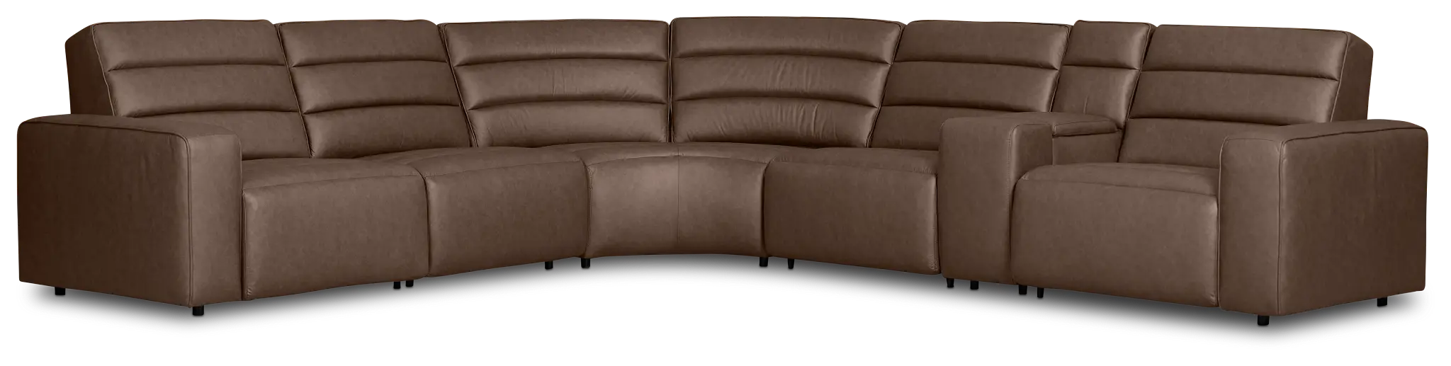 Sawyer Dark Brown Micro Medium Triple Power 2-arm Sectional Sawyer Dark Brown Micro Medium Triple Power 2-arm Sectional