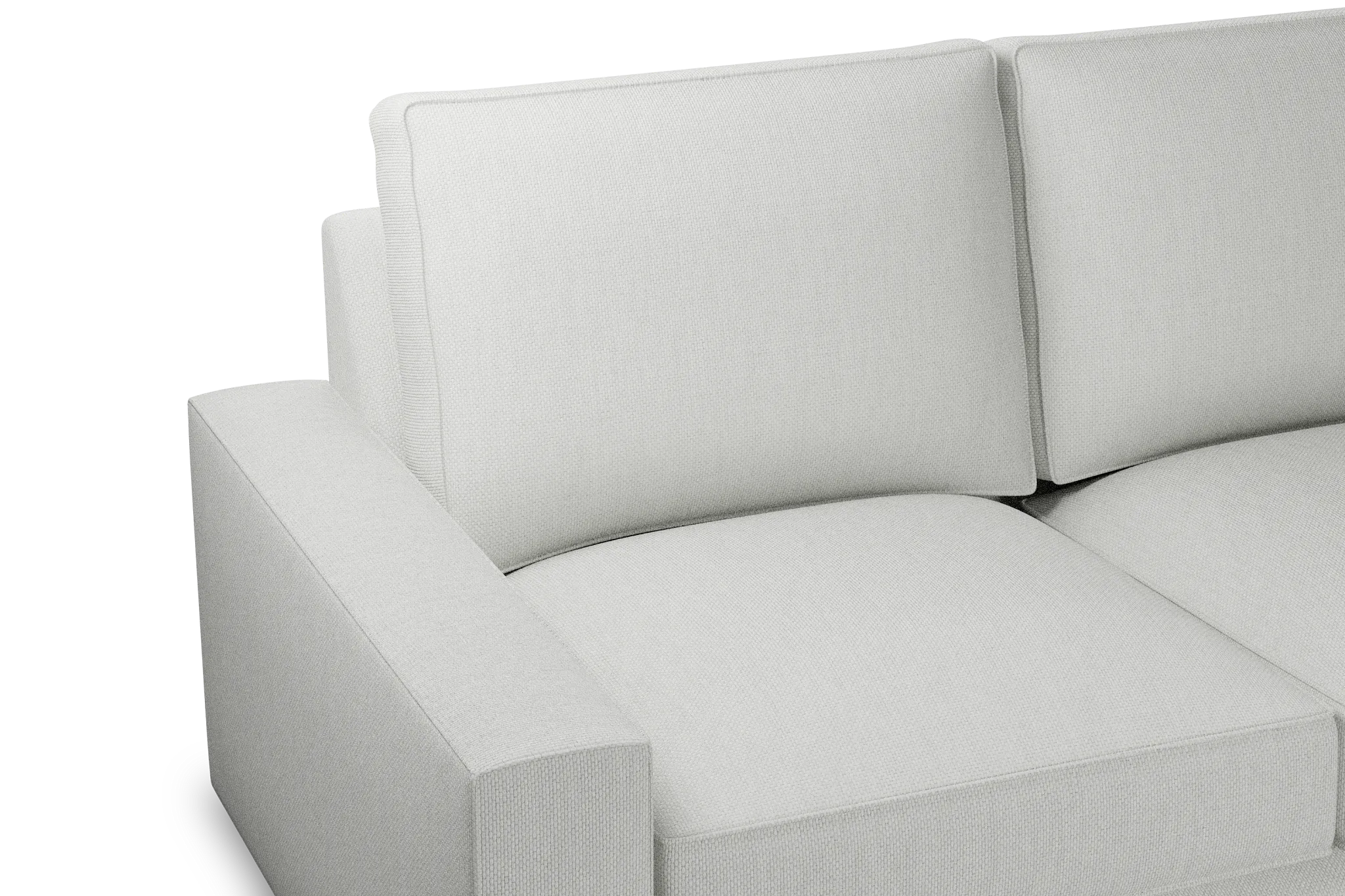 Edgewater Revenue White Medium Two-arm Sectional
